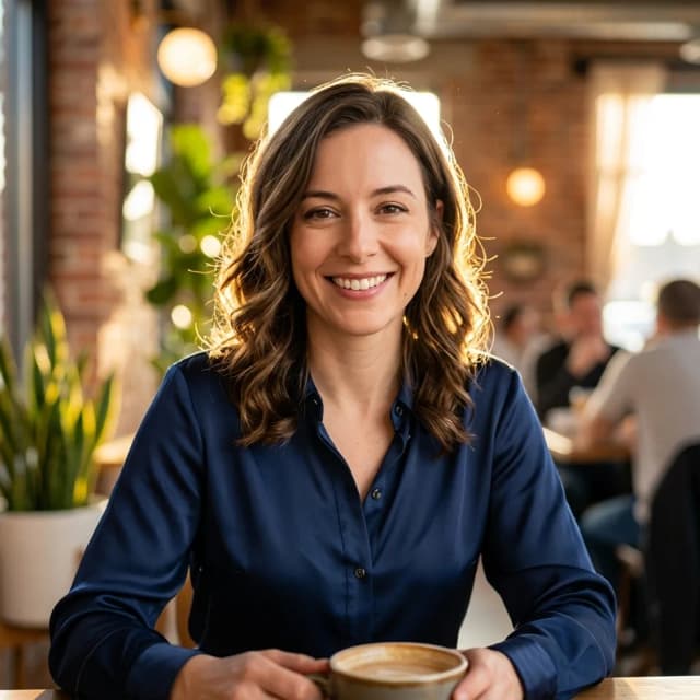 AI-enhanced professional dating photo for Tinder and Bumble